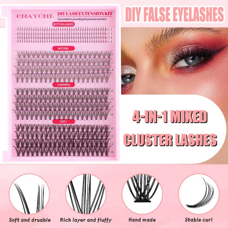 Eyelash Extension Remover At Home - Cluster Lash Extensions Kit with Strong