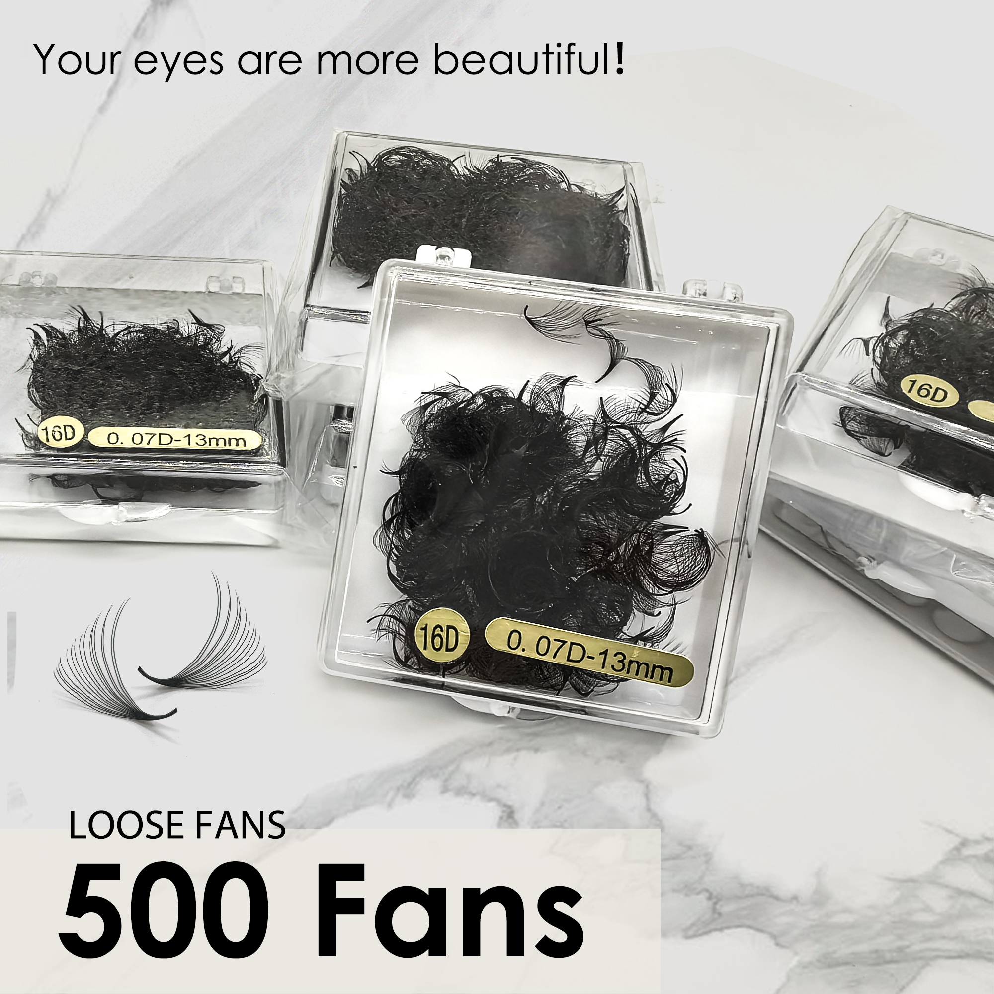 Eyelash Extension Russian Volume - Tbestt Premade Fans Lashes 10D 12D