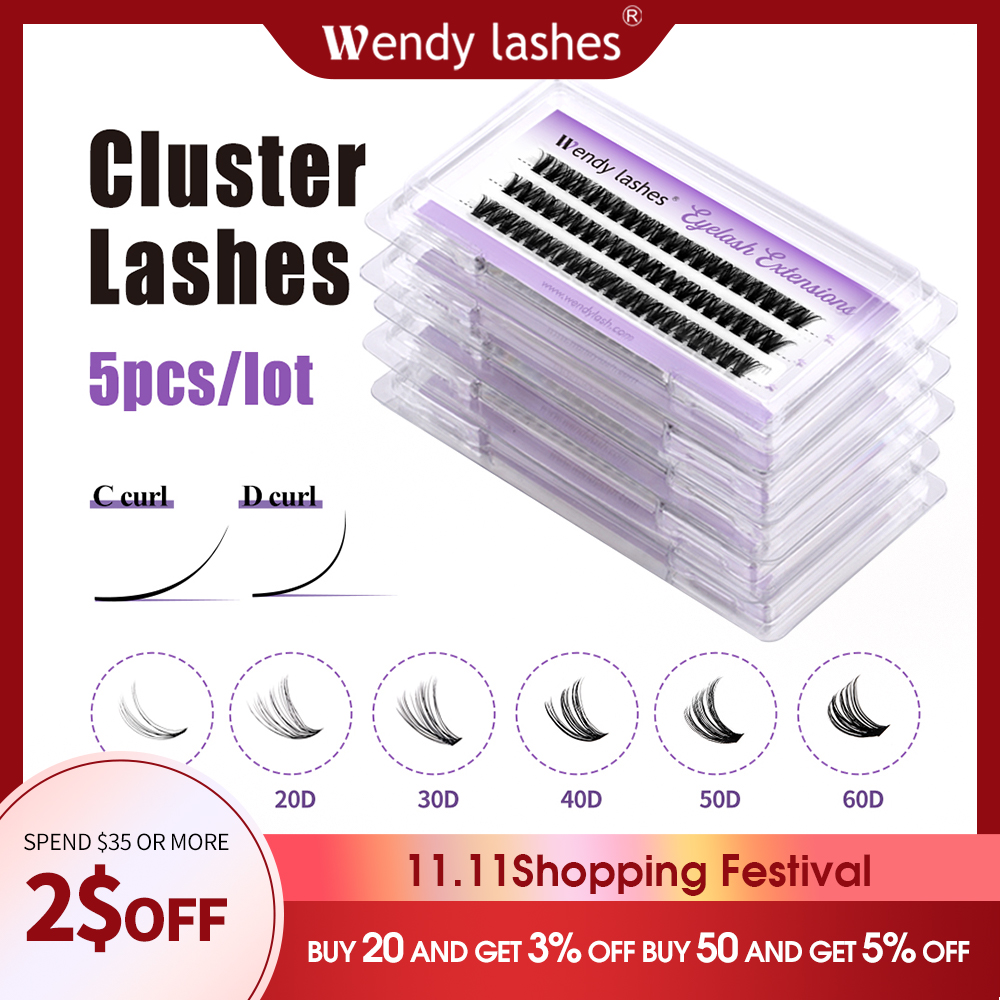 Eyelash Extension Russian Volume - Wendy Lashes 5pcs/Lot Cluster lashes 3