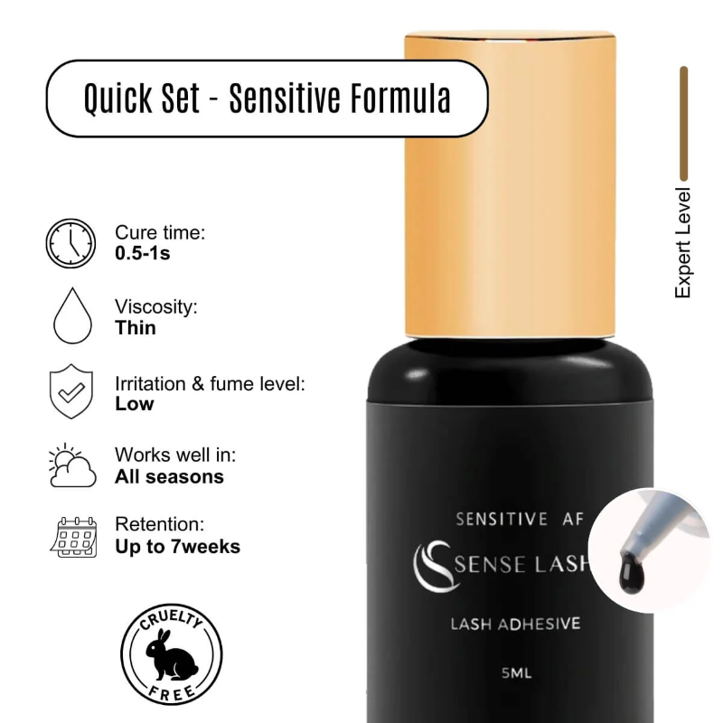 Sense Lashes Eyelash Glue 5ml  - Eyelash Extension Glue For Sensitive Eyes review and price