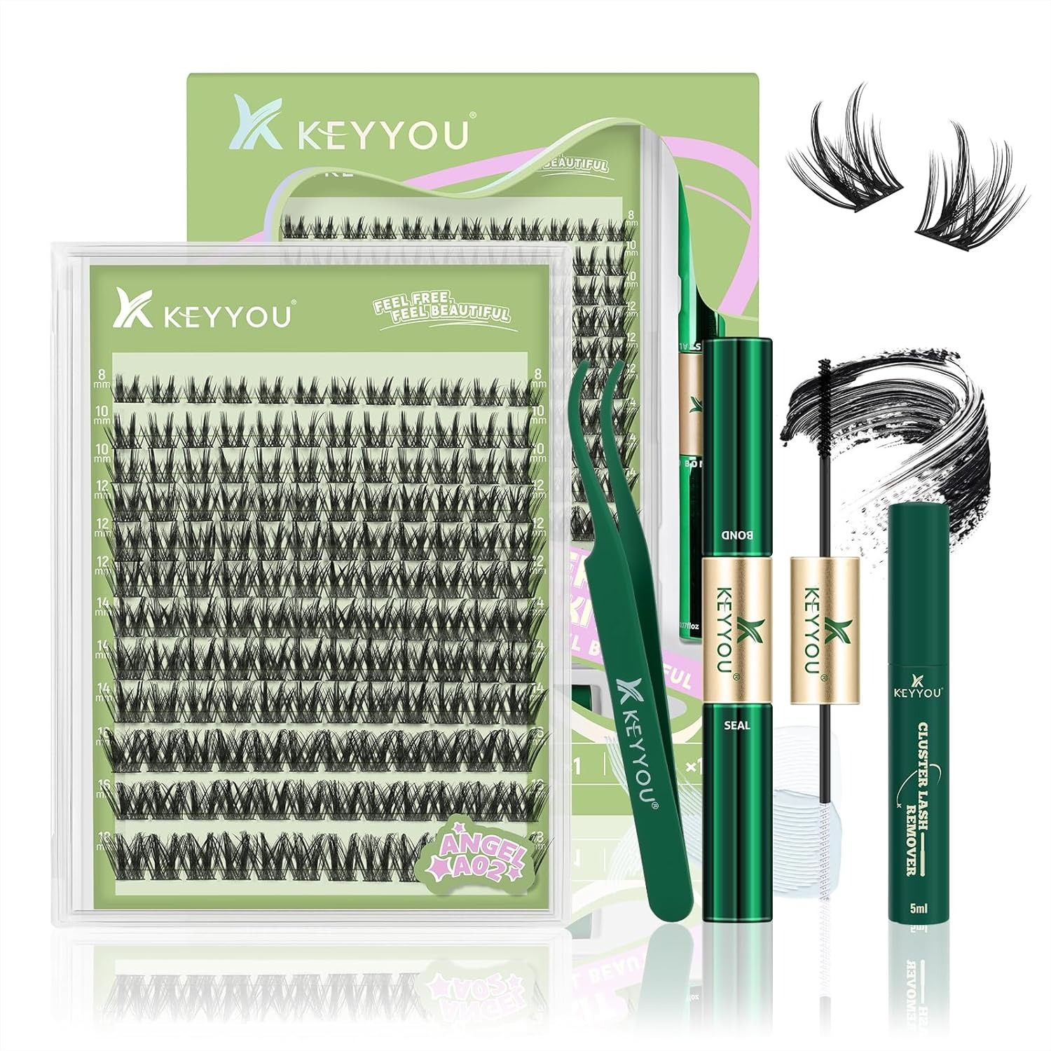 144Pcs Lash Clusters Kit with  - Eyelash Extension Remover At Home review and price