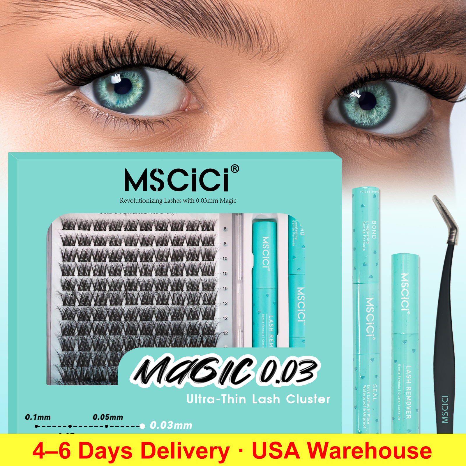 Mscici Thinnest 0.03mm Natural - Eyelash Extension Glue For Sensitive Eyes review and price