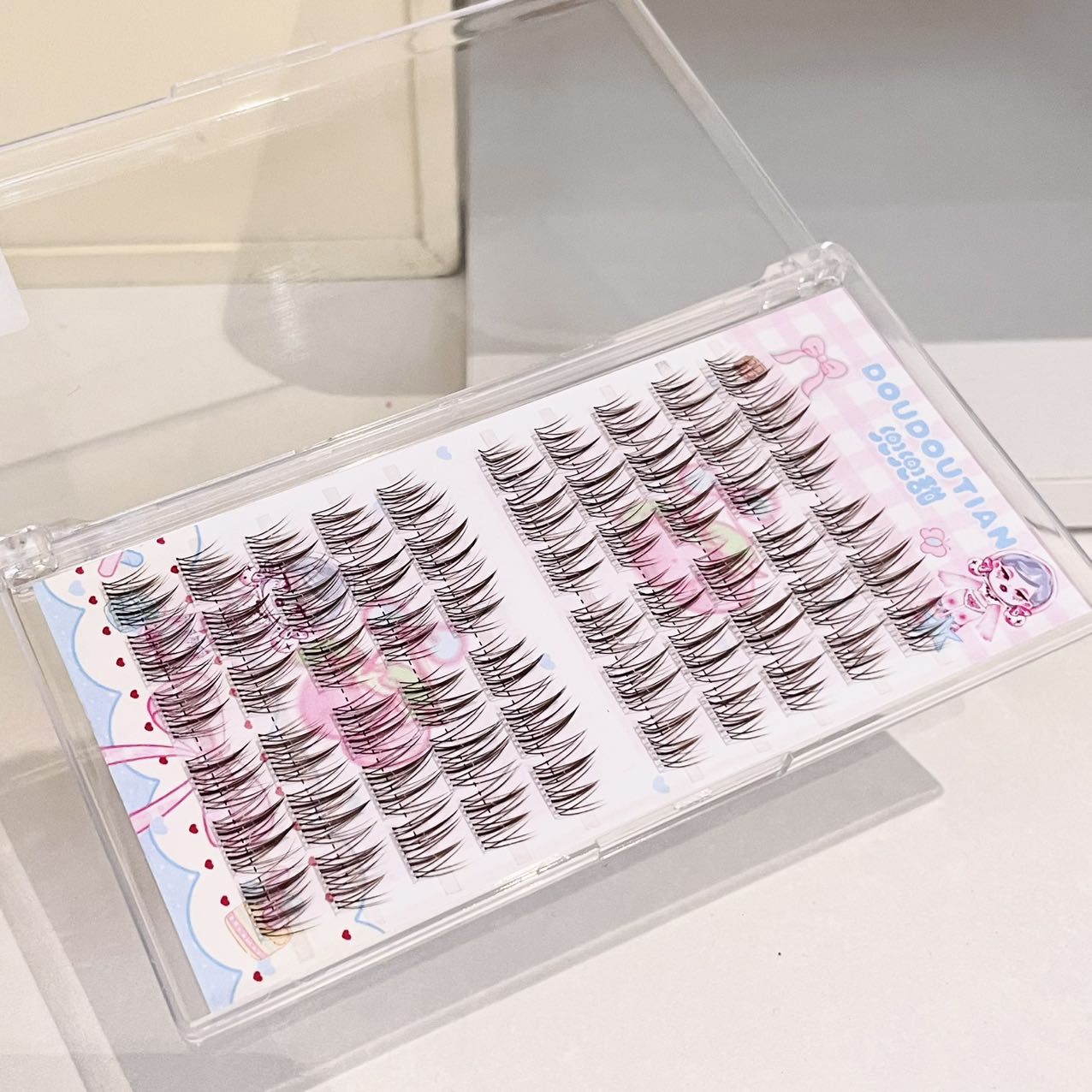 Doudoutian Brown Black Cluster - Eyelash Extension Eyelash review and price