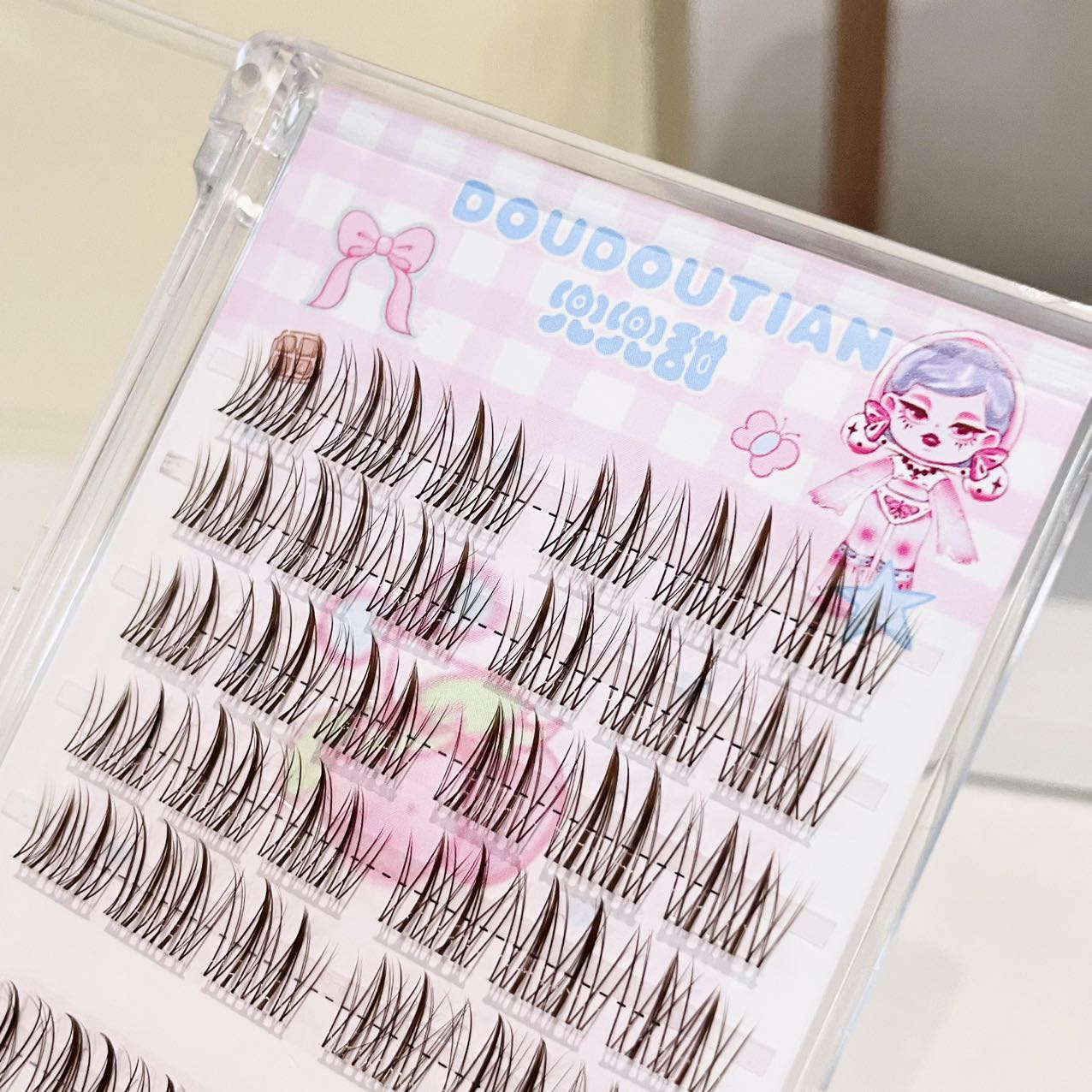 Doudoutian Brown Black Cluster - Eyelash Extension Eyelash review and price