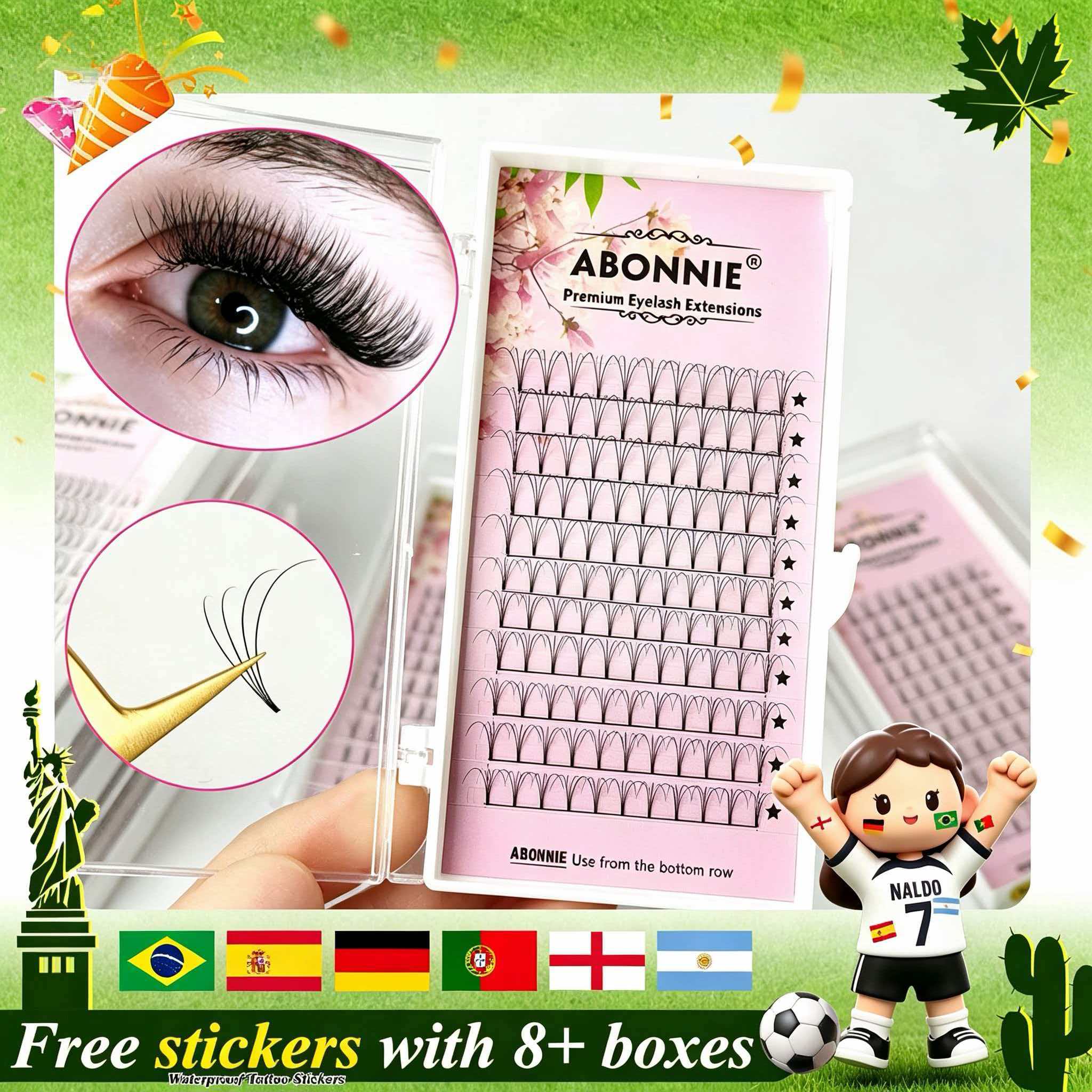 Abonnie 6D Narrow Fan Premade  - Eyelash Extension Russian Volume review and price