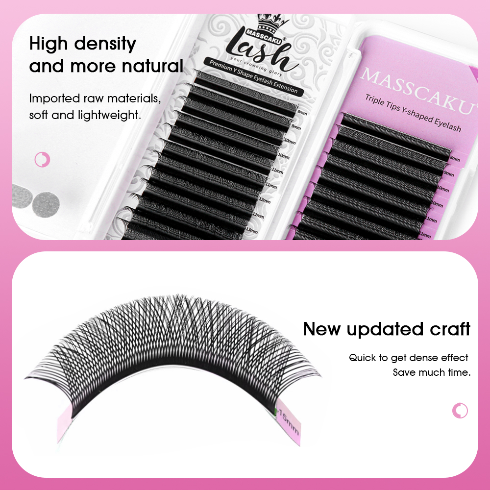 MASSCAKU Hot Selling Natural P - Eyelash Extension Russian Volume review and price
