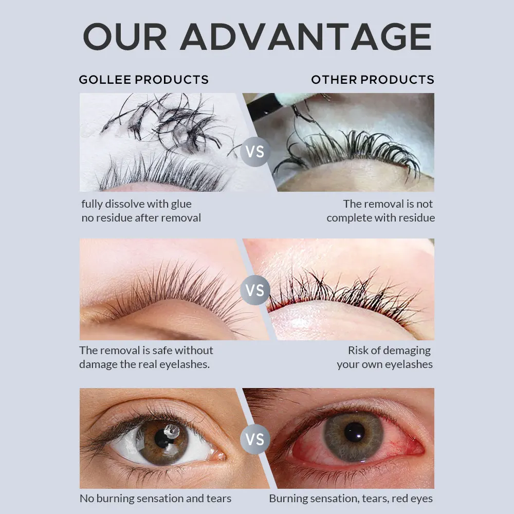 Gollee 5/10 PCS Professional E - Eyelash Extension Glue For Sensitive Eyes review and price