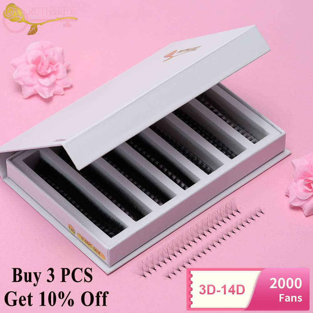 2000 Fans 0.05 0.07 Mix C D La - Eyelash Extension Russian Volume review and price